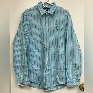 Polo by Ralph Lauren Striped Long Sleeve Lightweight Dress Shirt XL